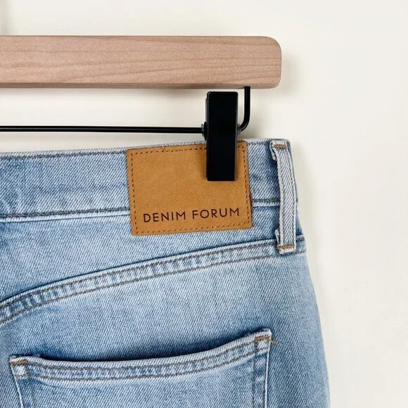 Aritzia Denim Forum The Marianne High Rise Loose Flare Long Inseam Light Wash 28 - Picture 15 of 16